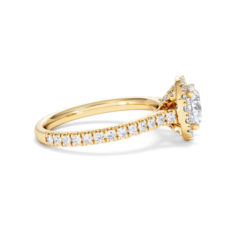 Reina Lab Diamond Halo Engagement Ring in 18K Gold 1.80ct F/VS1