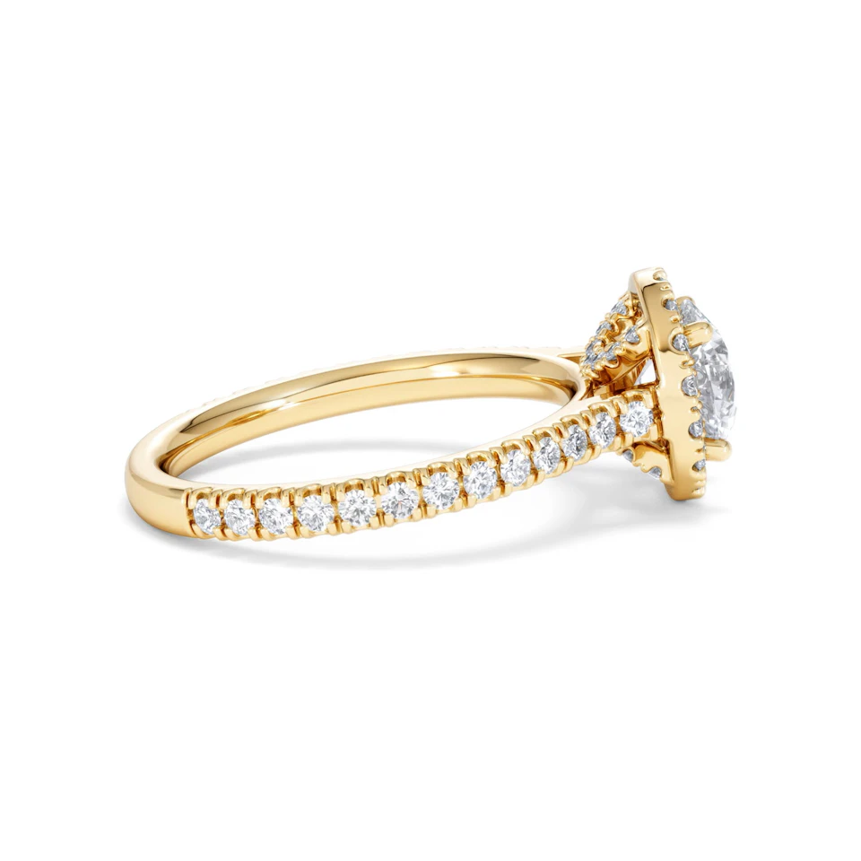 Reina Lab Diamond Halo Engagement Ring in 18K Gold 1.80ct F/VS1