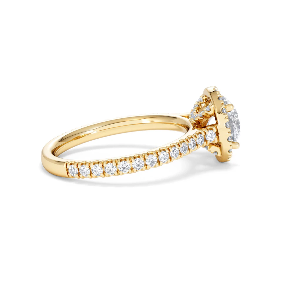 Reina Lab Diamond Halo Engagement Ring in 18K Gold 1.80ct F/VS1