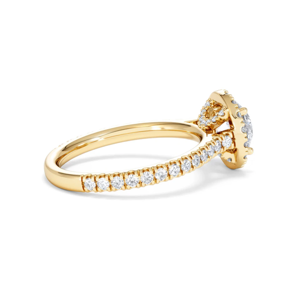 Reina Lab Diamond Halo Engagement Ring in 18K Gold 1.80ct F/VS1