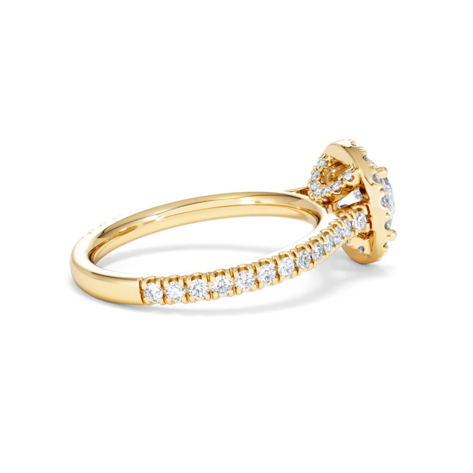 Reina Lab Diamond Halo Engagement Ring in 18K Gold 1.80ct F/VS1
