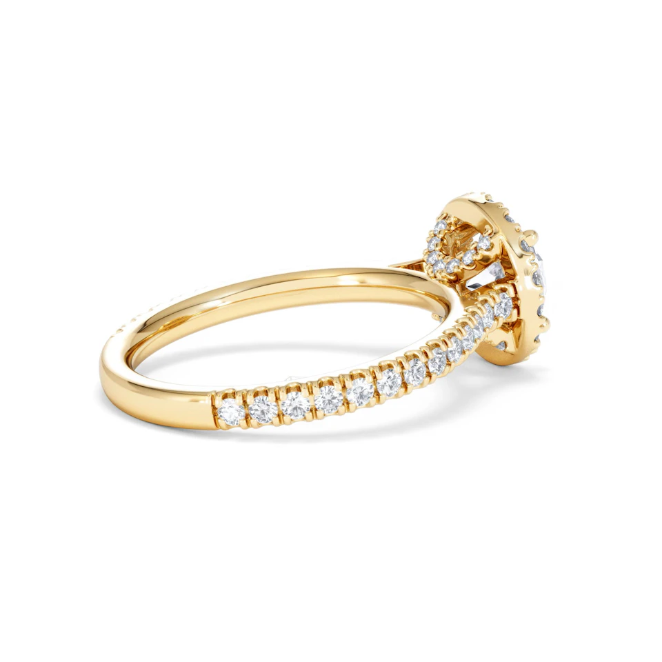 Reina Lab Diamond Halo Engagement Ring in 18K Gold 1.80ct F/VS1