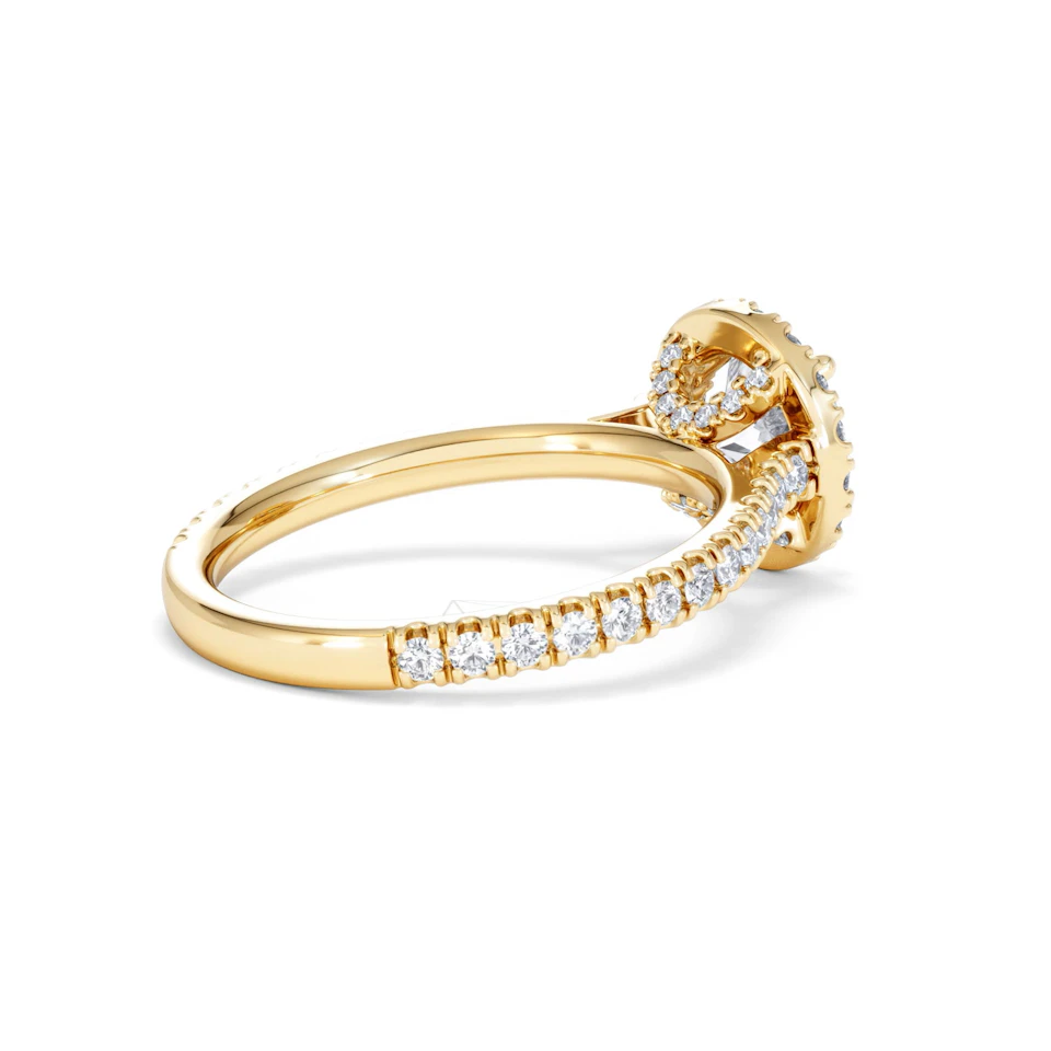 Reina Lab Diamond Halo Engagement Ring in 18K Gold 1.80ct F/VS1