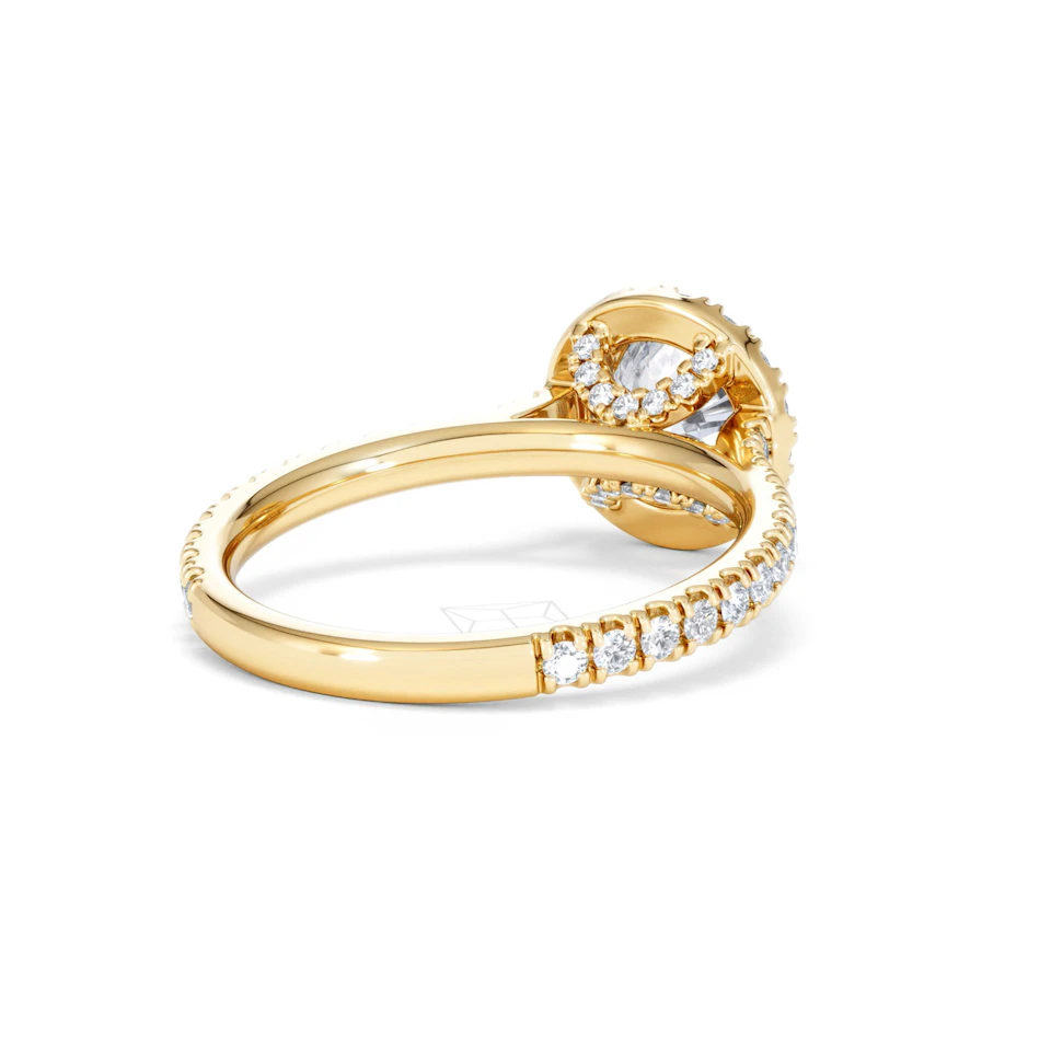 Reina Lab Diamond Halo Engagement Ring in 18K Gold 1.80ct F/VS1