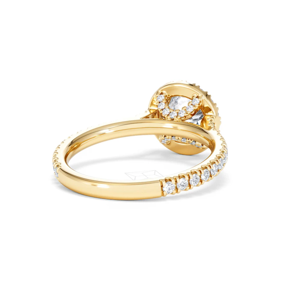 Reina Lab Diamond Halo Engagement Ring in 18K Gold 1.80ct F/VS1