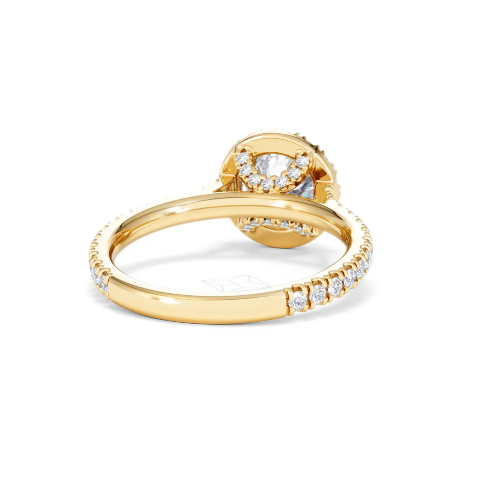Reina Lab Diamond Halo Engagement Ring in 18K Gold 1.80ct F/VS1