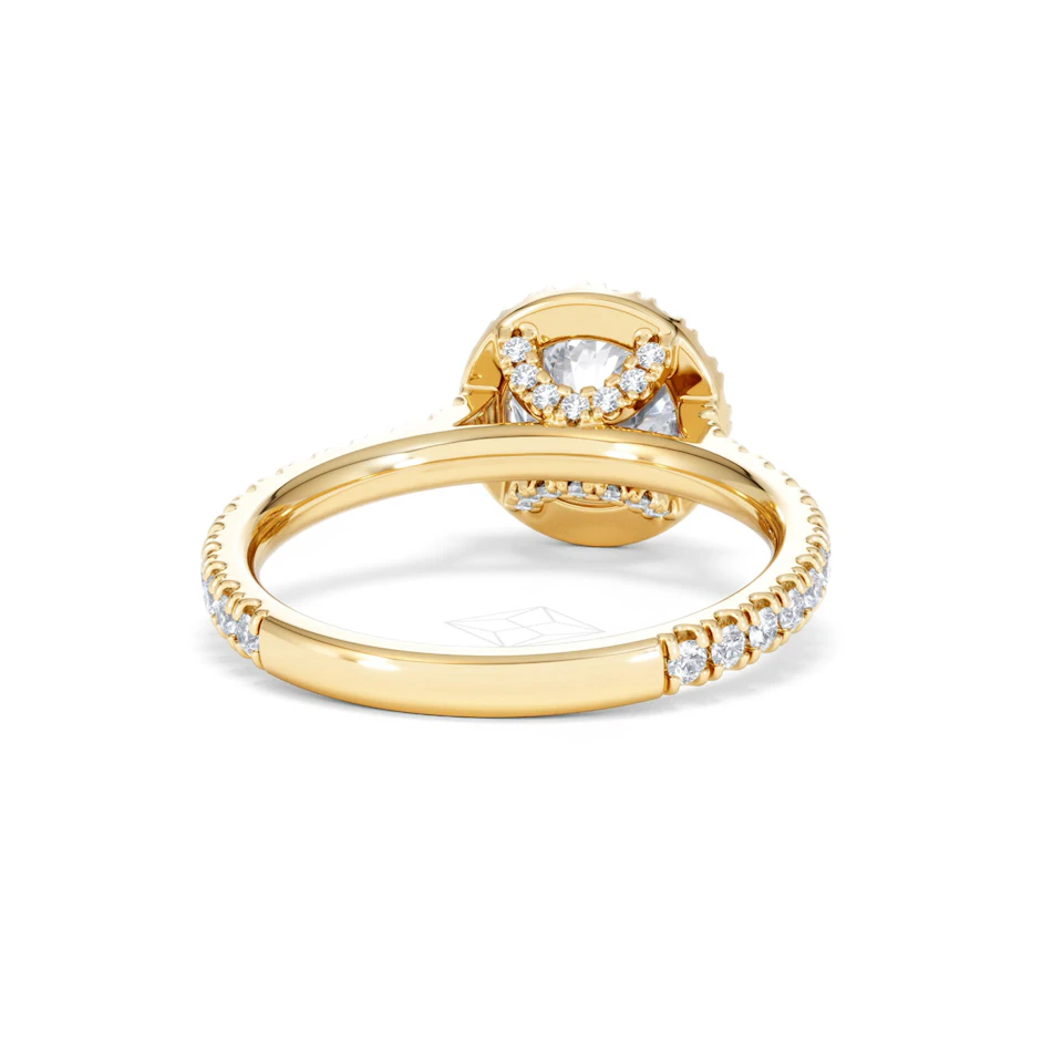 Reina Lab Diamond Halo Engagement Ring in 18K Gold 1.80ct F/VS1