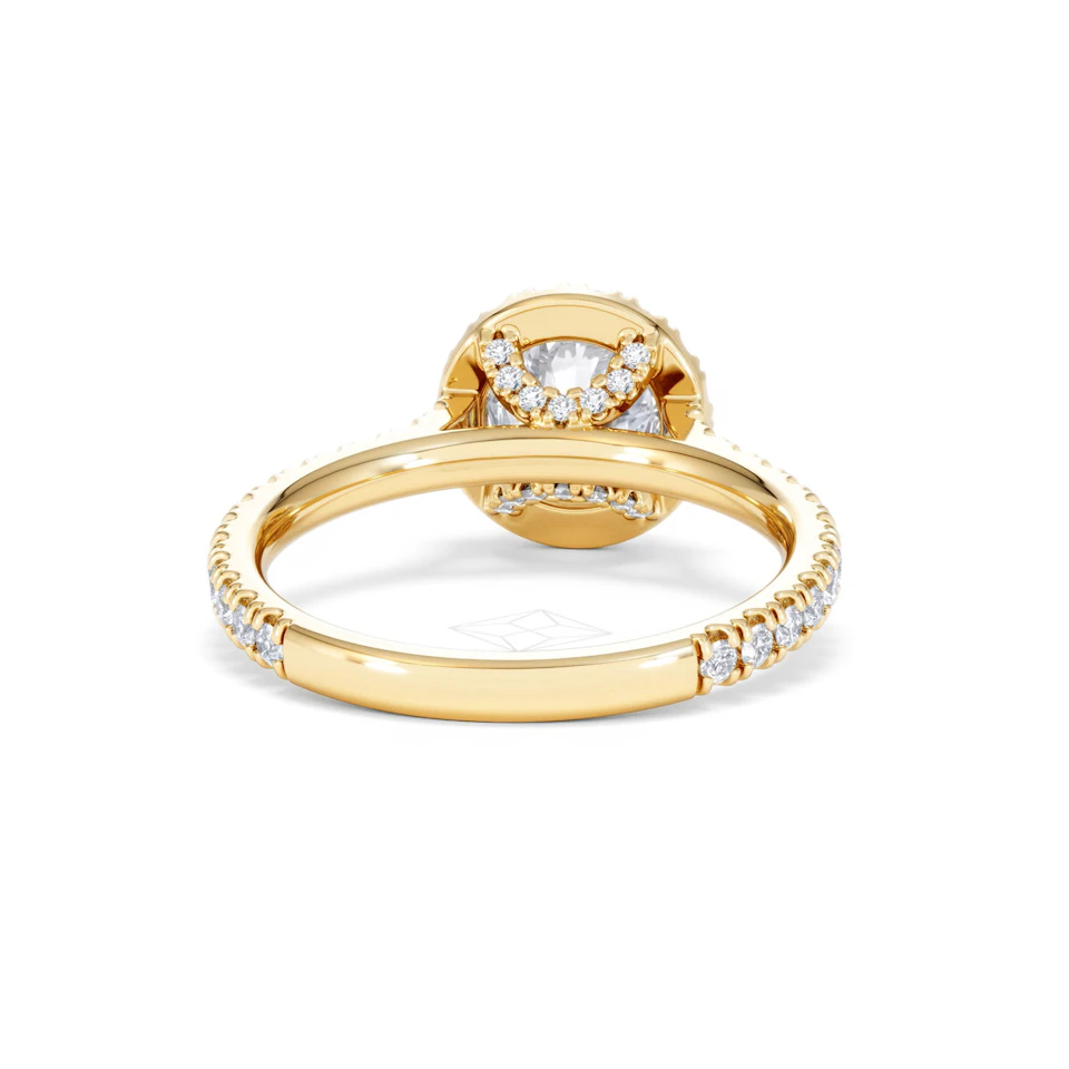 Reina Lab Diamond Halo Engagement Ring in 18K Gold 1.80ct F/VS1