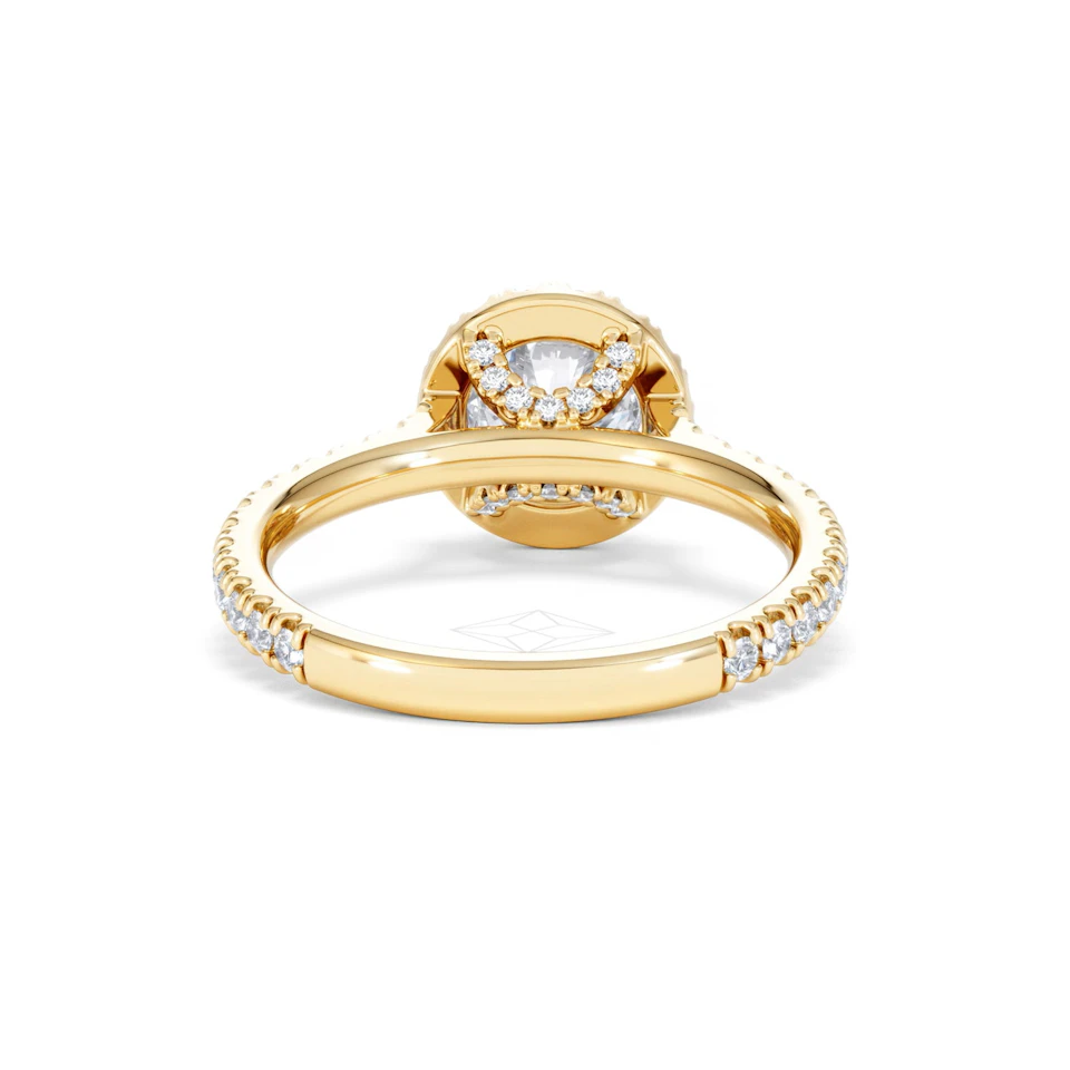 Reina Lab Diamond Halo Engagement Ring in 18K Gold 1.80ct F/VS1