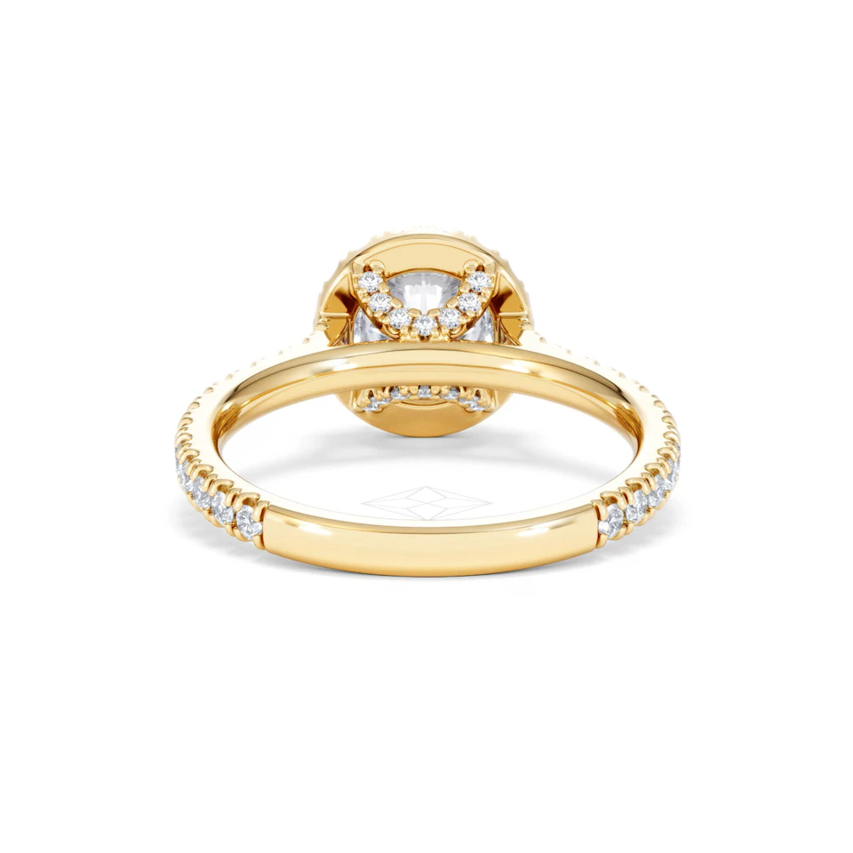 Reina Lab Diamond Halo Engagement Ring in 18K Gold 1.80ct F/VS1