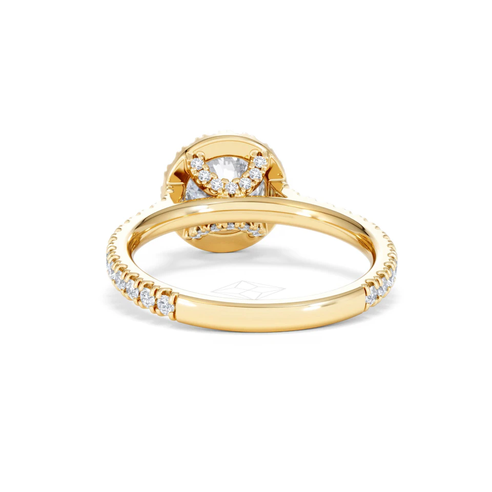 Reina Lab Diamond Halo Engagement Ring in 18K Gold 1.80ct F/VS1