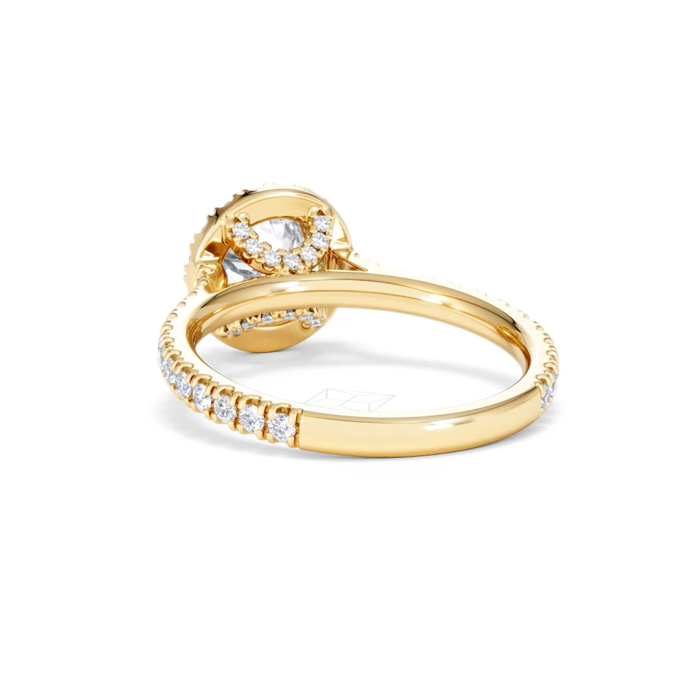 Reina Lab Diamond Halo Engagement Ring in 18K Gold 1.80ct F/VS1