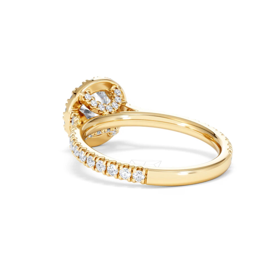 Reina Lab Diamond Halo Engagement Ring in 18K Gold 1.80ct F/VS1