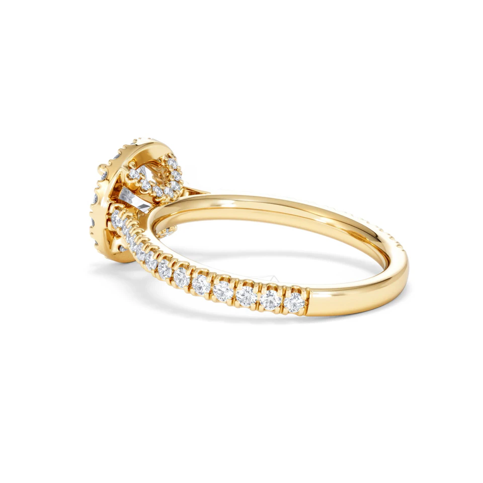 Reina Lab Diamond Halo Engagement Ring in 18K Gold 1.80ct F/VS1