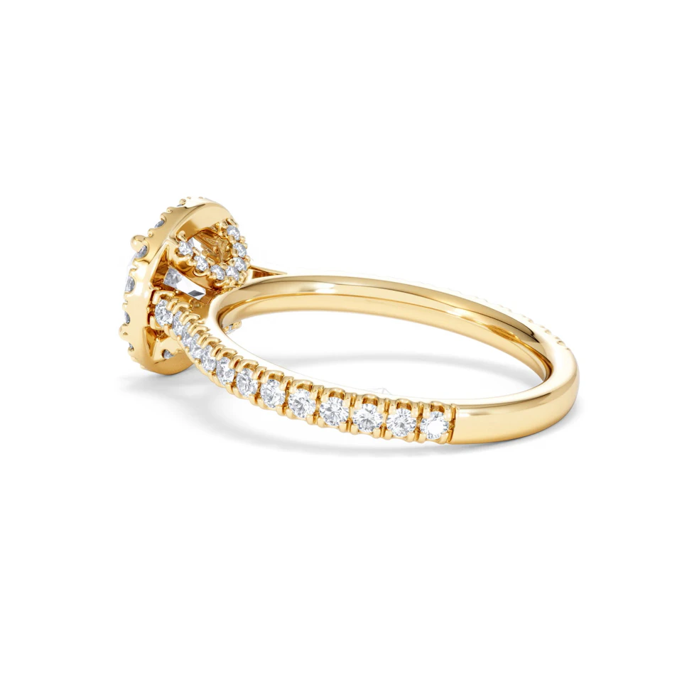 Reina Lab Diamond Halo Engagement Ring in 18K Gold 1.80ct F/VS1