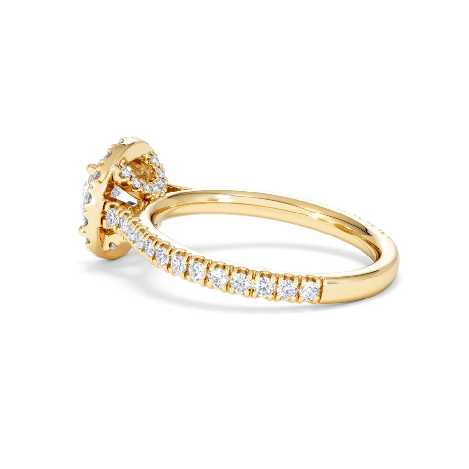 Reina Lab Diamond Halo Engagement Ring in 18K Gold 1.80ct F/VS1