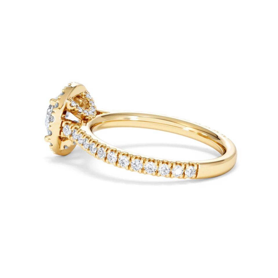 Reina Lab Diamond Halo Engagement Ring in 18K Gold 1.80ct F/VS1