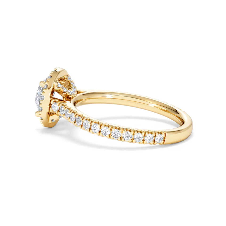Reina Lab Diamond Halo Engagement Ring in 18K Gold 1.80ct F/VS1