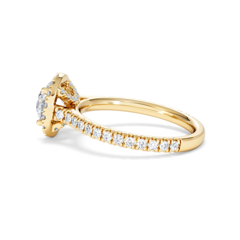 Reina Lab Diamond Halo Engagement Ring in 18K Gold 1.80ct F/VS1