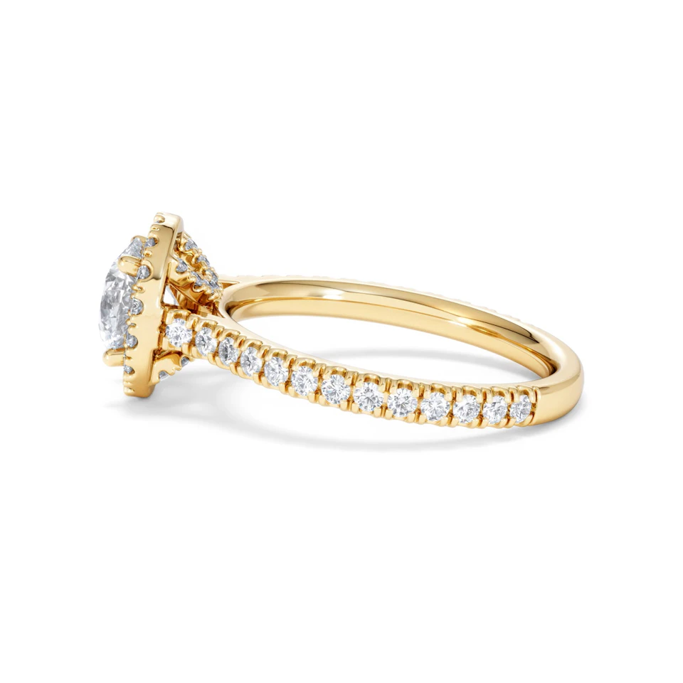 Reina Lab Diamond Halo Engagement Ring in 18K Gold 1.80ct F/VS1