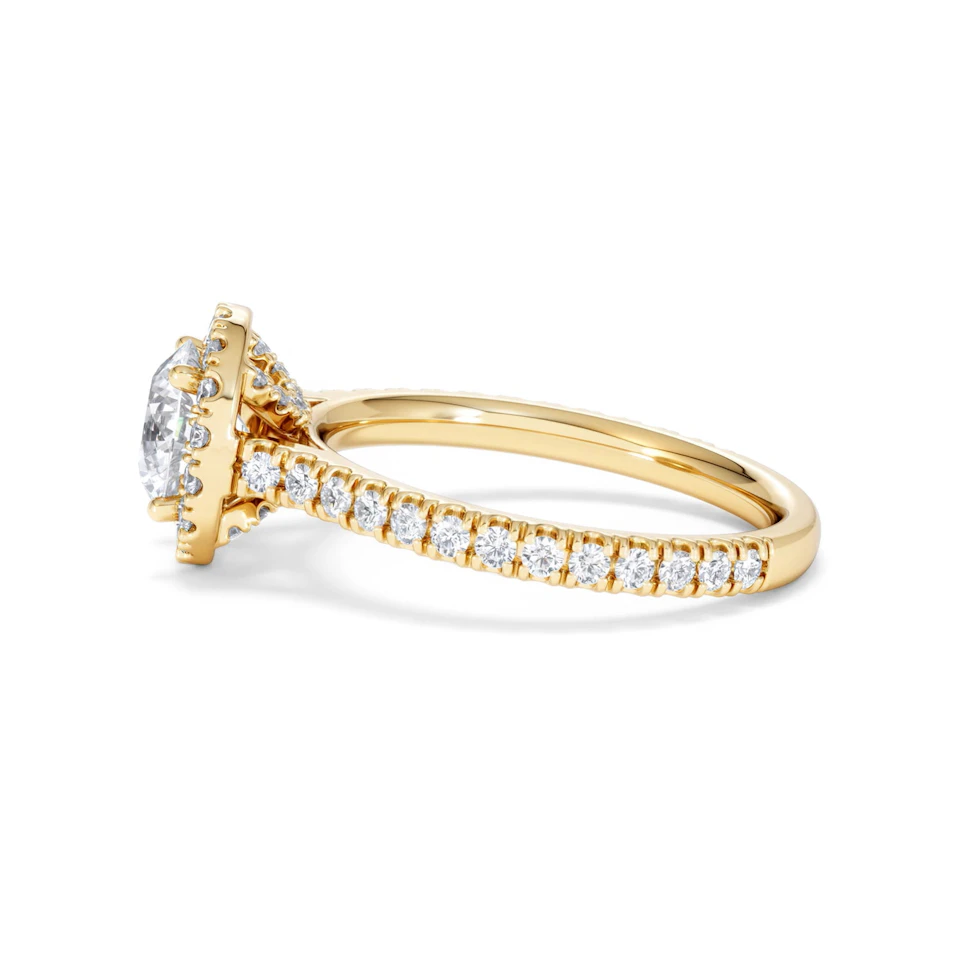 Reina Lab Diamond Halo Engagement Ring in 18K Gold 1.80ct F/VS1