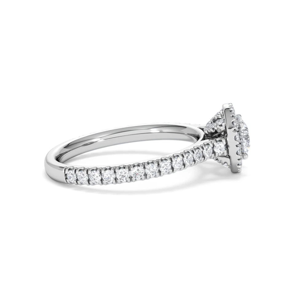 Reina Lab Diamond Halo Engagement Ring in Platinum 1.10ct F/VS1