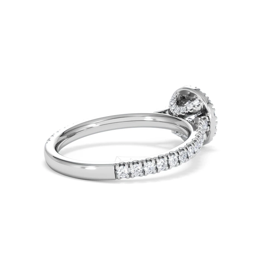 Reina Lab Diamond Halo Engagement Ring in Platinum 1.10ct F/VS1