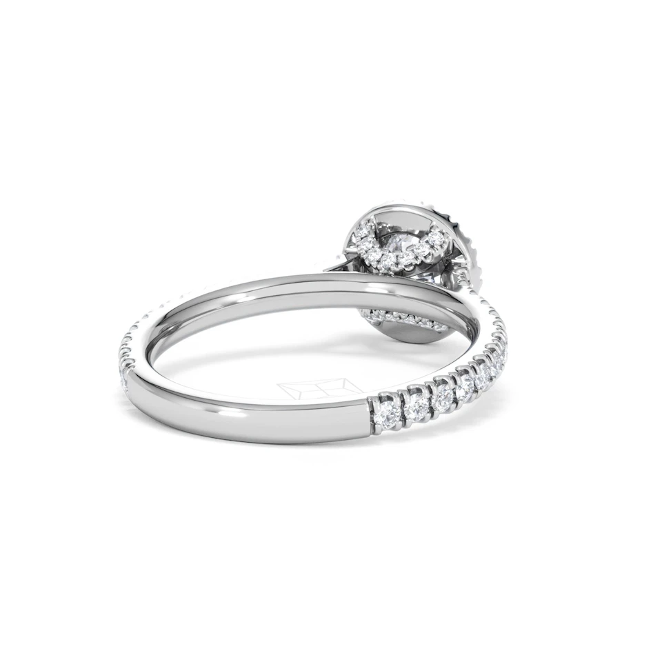 Reina Lab Diamond Halo Engagement Ring in Platinum 1.10ct F/VS1