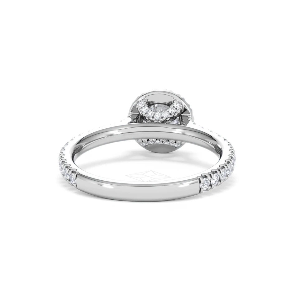 Reina Lab Diamond Halo Engagement Ring in Platinum 1.10ct F/VS1