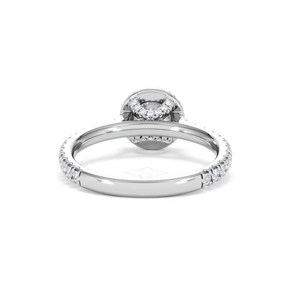 Reina Diamond Halo Engagement Ring in Platinum 1.10ct G/SI2