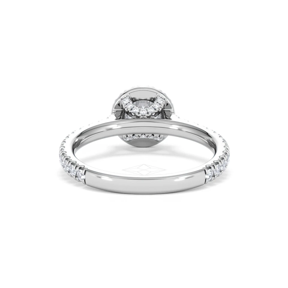 Reina Lab Diamond Halo Engagement Ring in Platinum 1.10ct F/VS1