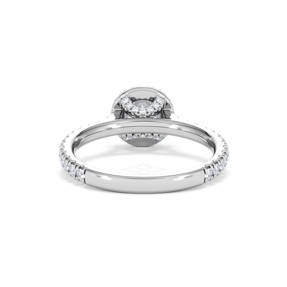 Reina Diamond Halo Engagement Ring in Platinum 1.10ct G/SI2