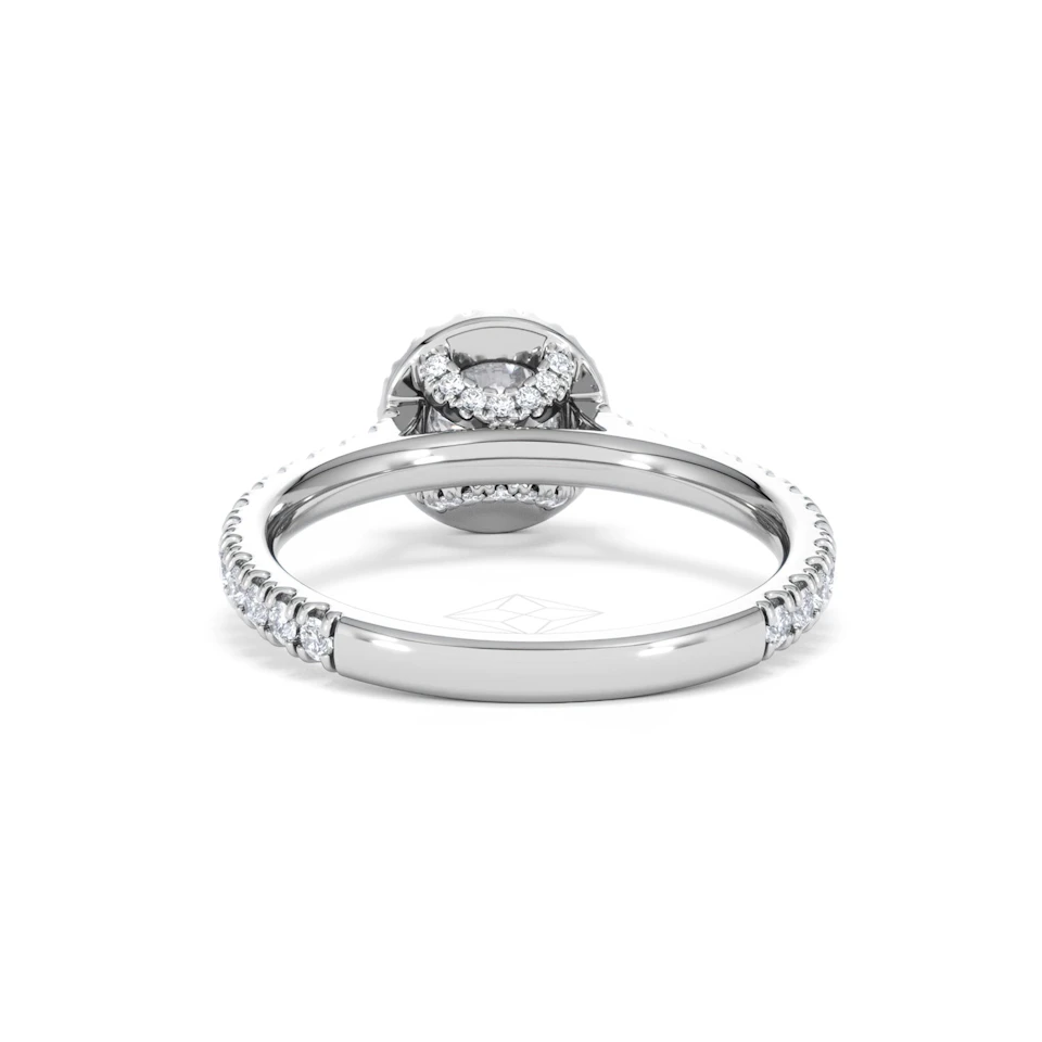 Reina Lab Diamond Halo Engagement Ring in Platinum 1.10ct F/VS1