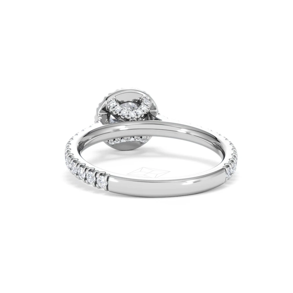 Reina Diamond Halo Engagement Ring in Platinum 1.10ct G/SI2