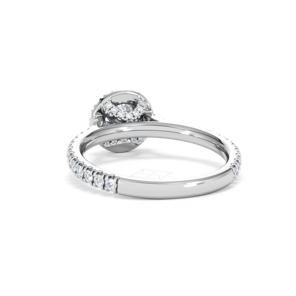 Reina Lab Diamond Halo Engagement Ring in Platinum 1.10ct F/VS1