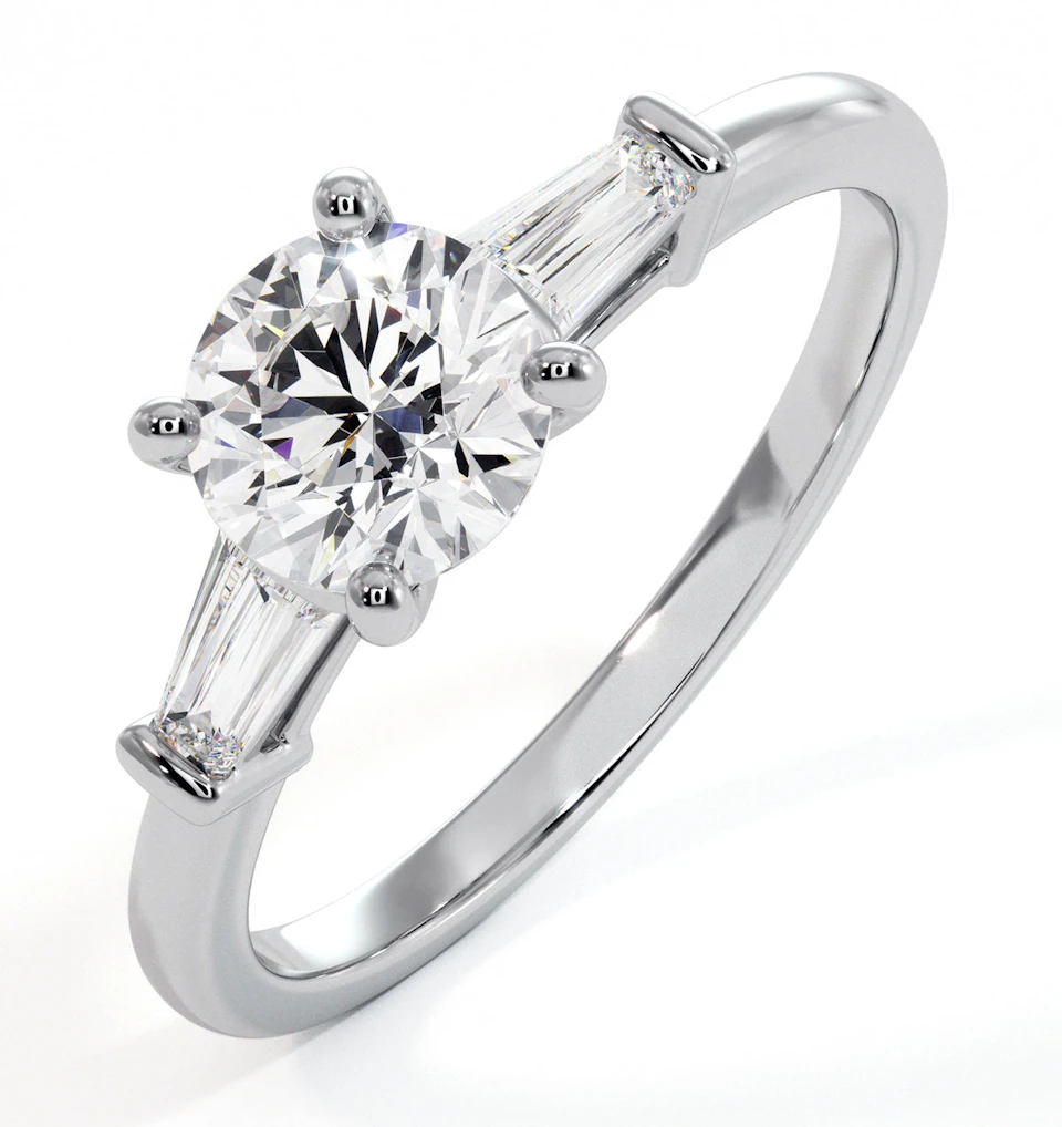 Isadora GIA Diamond Engagement Ring 18KW 0.90ct G/SI2