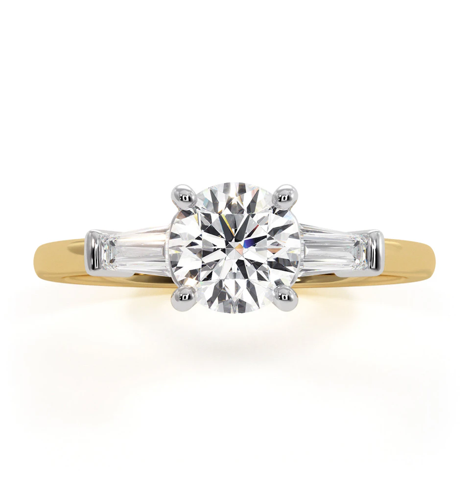 Isadora GIA Diamond Engagement Ring 18KY 0.90ct G/SI2