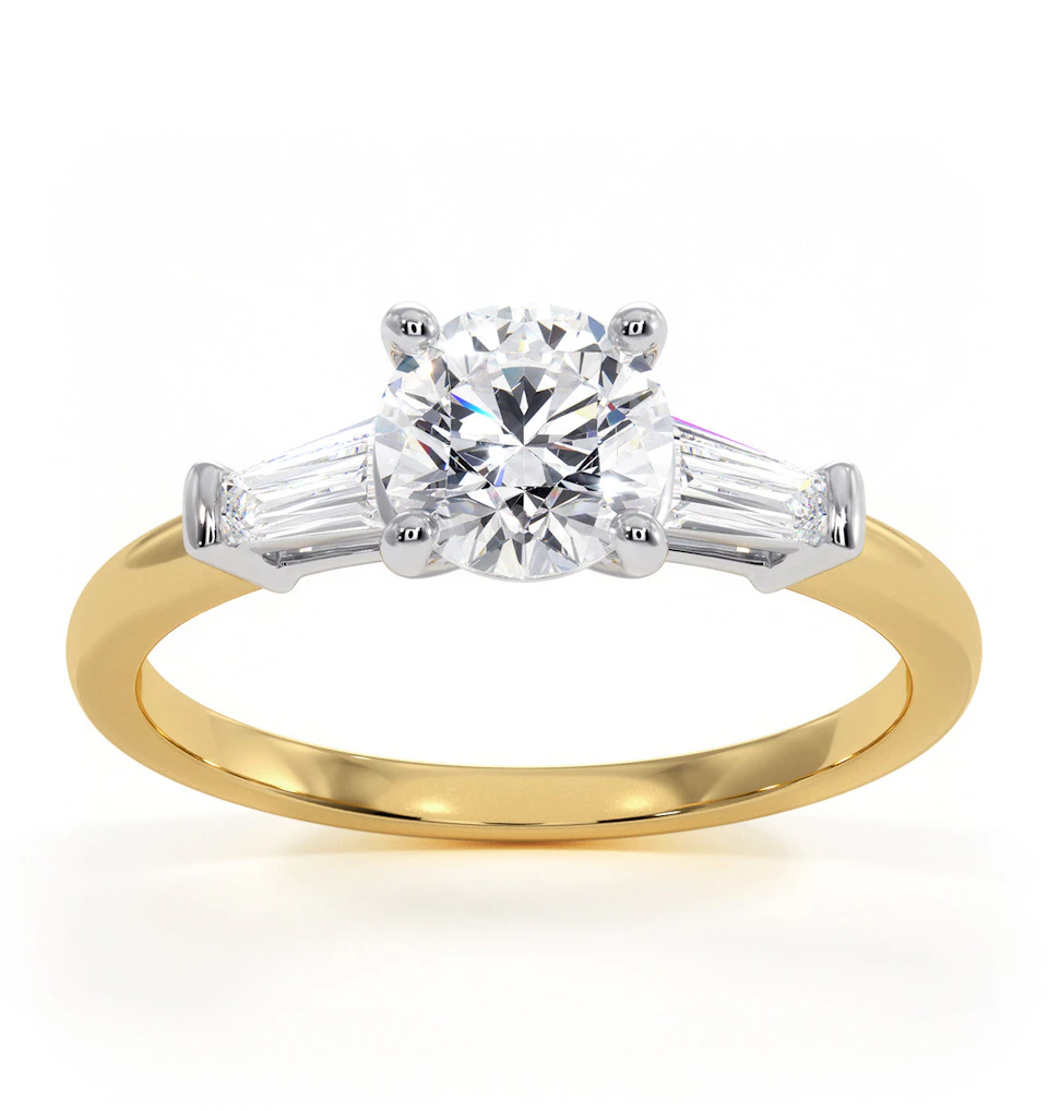 Isadora GIA Diamond Engagement Ring 18KY 0.90ct G/SI2