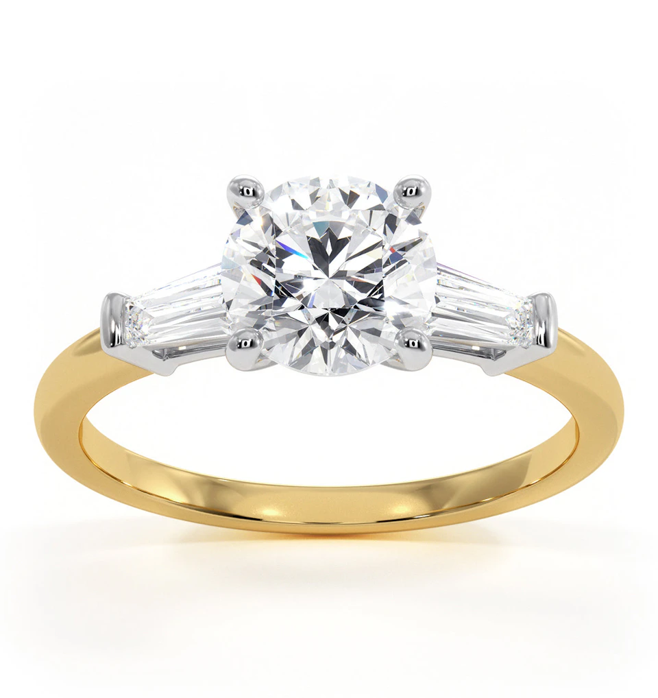 Isadora GIA Diamond Engagement Ring 18KY 1.25ct G/VS2
