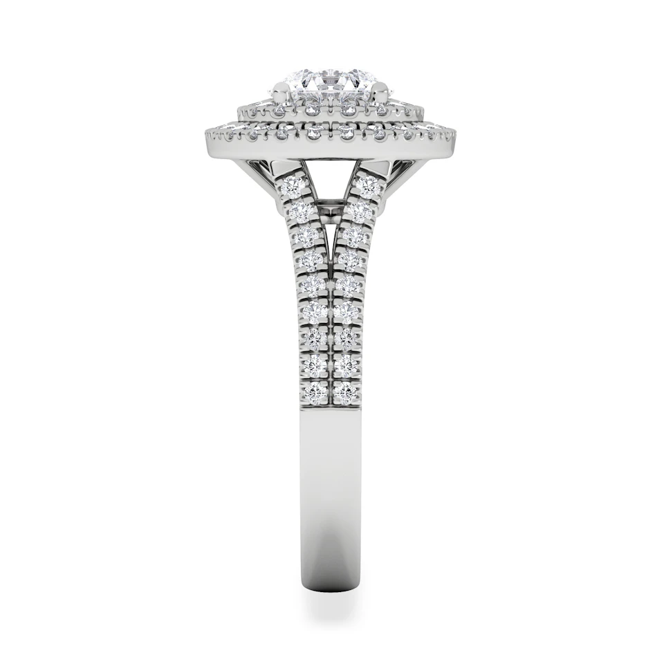 Camilla GIA Diamond Halo Engagement Ring in Platinum 2.15ct G/VS2