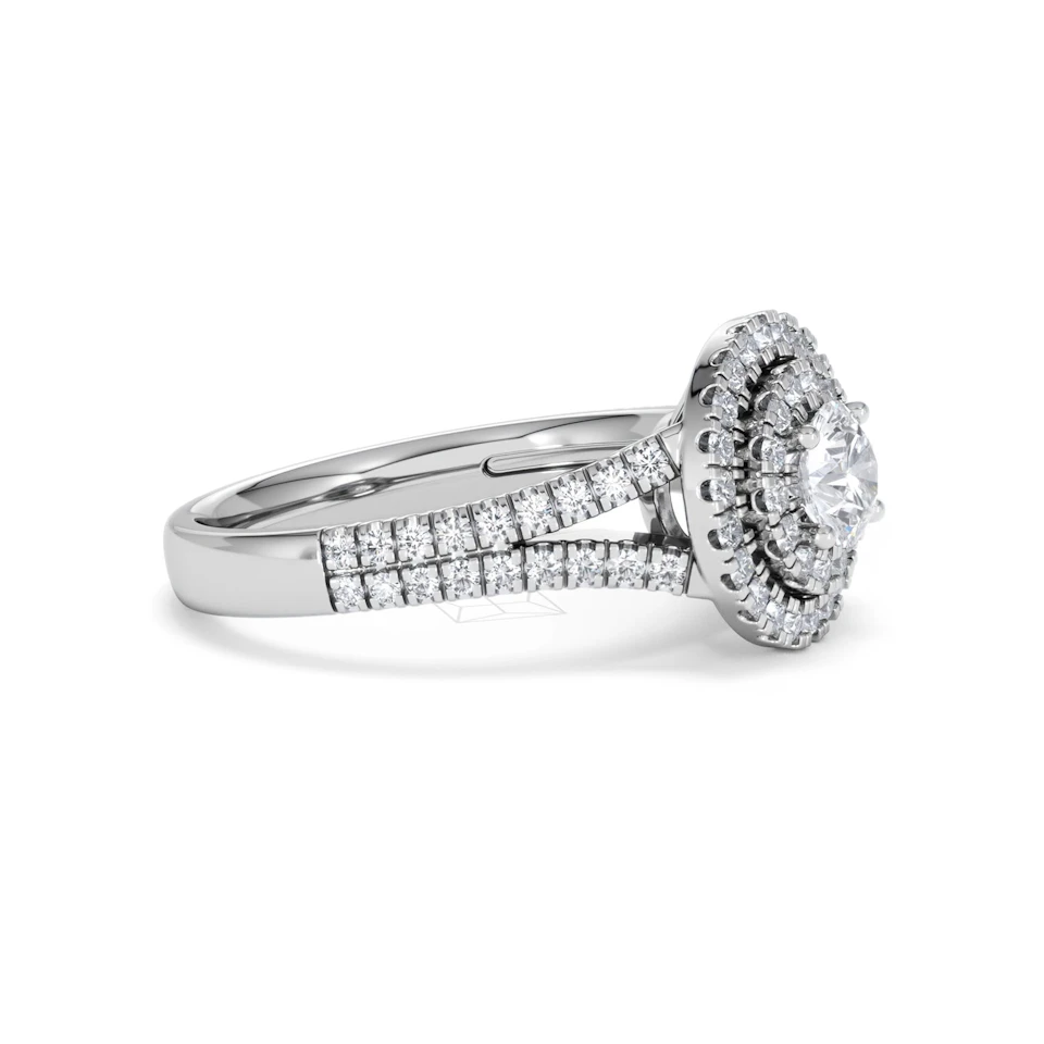 Camilla Diamond Halo Engagement Ring in Platinum 1.15ct G/SI2