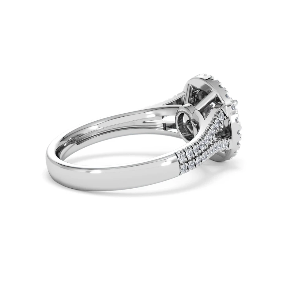 Camilla Diamond Halo Engagement Ring in Platinum 1.15ct G/SI2