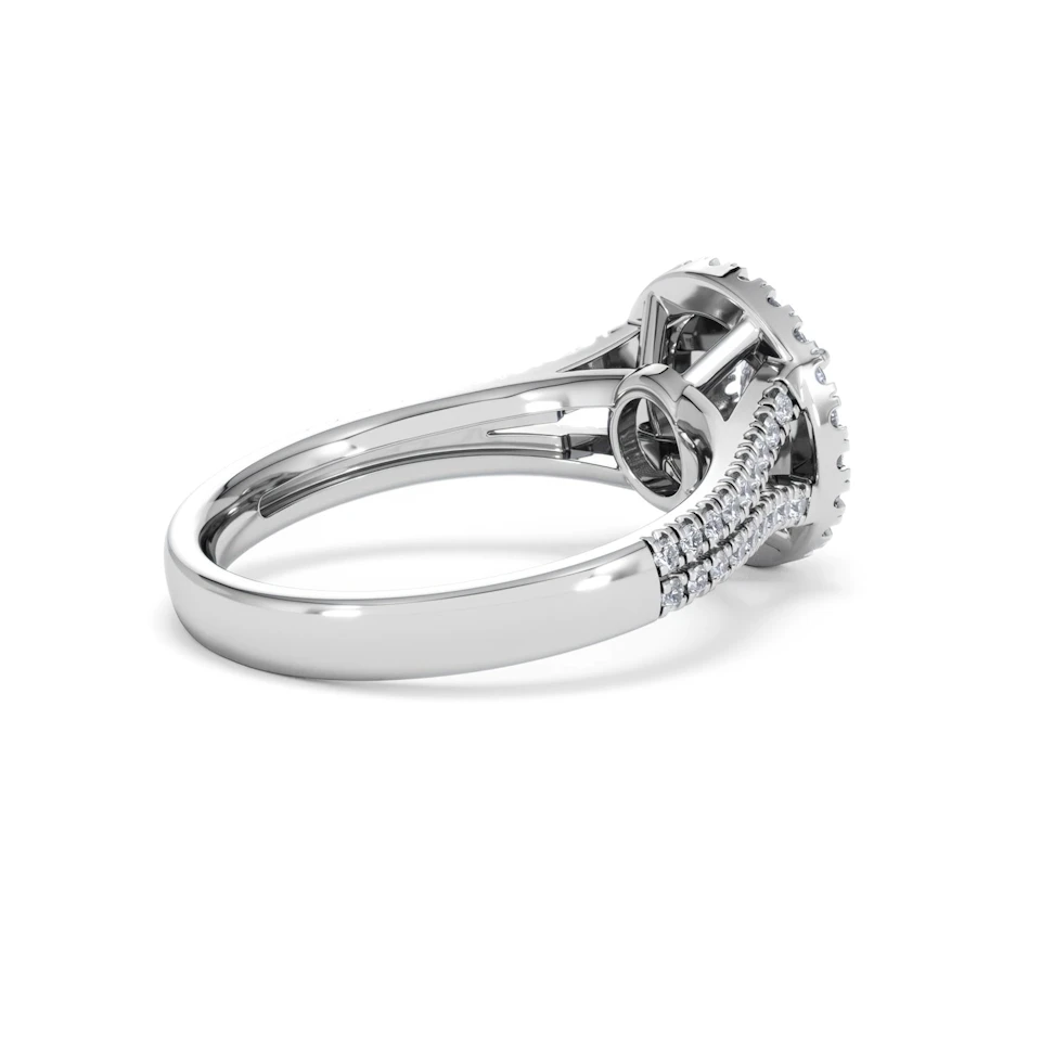 Camilla Diamond Halo Engagement Ring in Platinum 1.15ct G/SI2