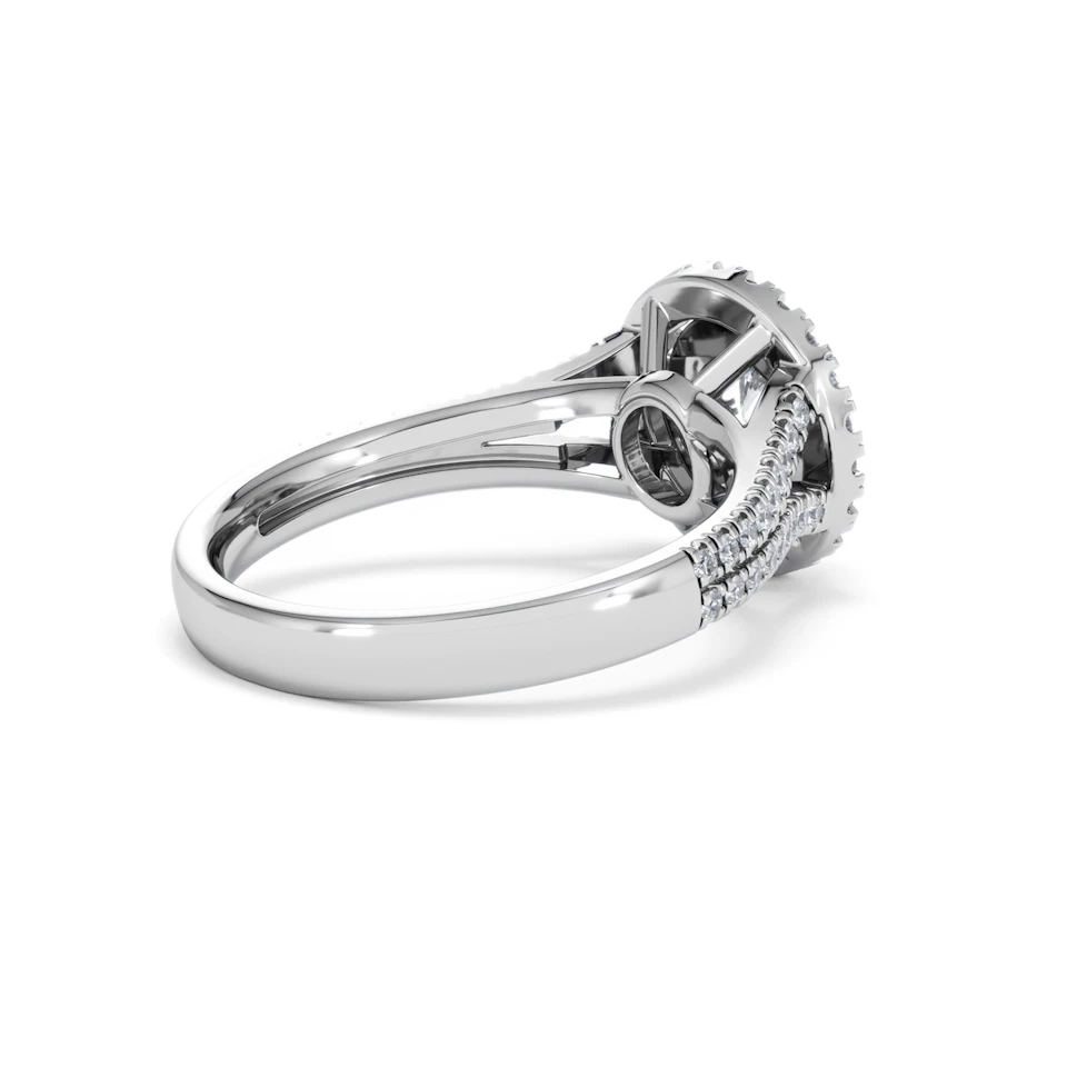 Camilla Diamond Halo Engagement Ring in Platinum 1.15ct G/SI2