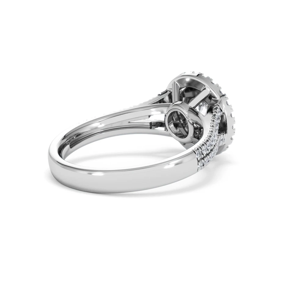 Camilla Diamond Halo Engagement Ring in Platinum 1.15ct G/SI2