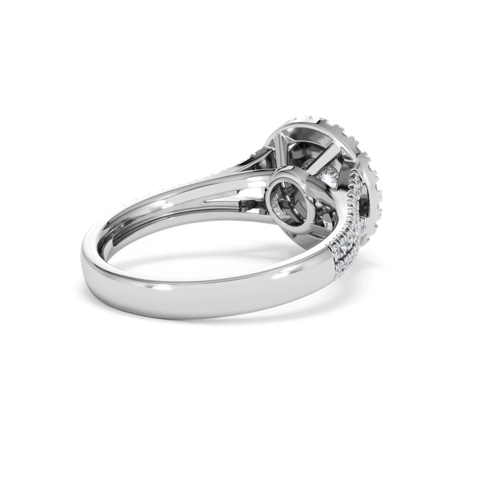Camilla Diamond Halo Engagement Ring in Platinum 1.15ct G/SI2