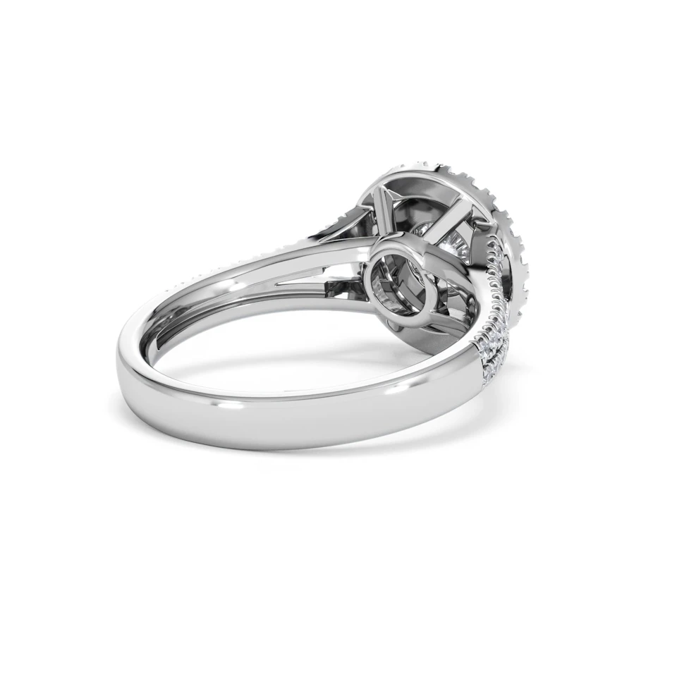 Camilla Diamond Halo Engagement Ring in Platinum 1.15ct G/SI2