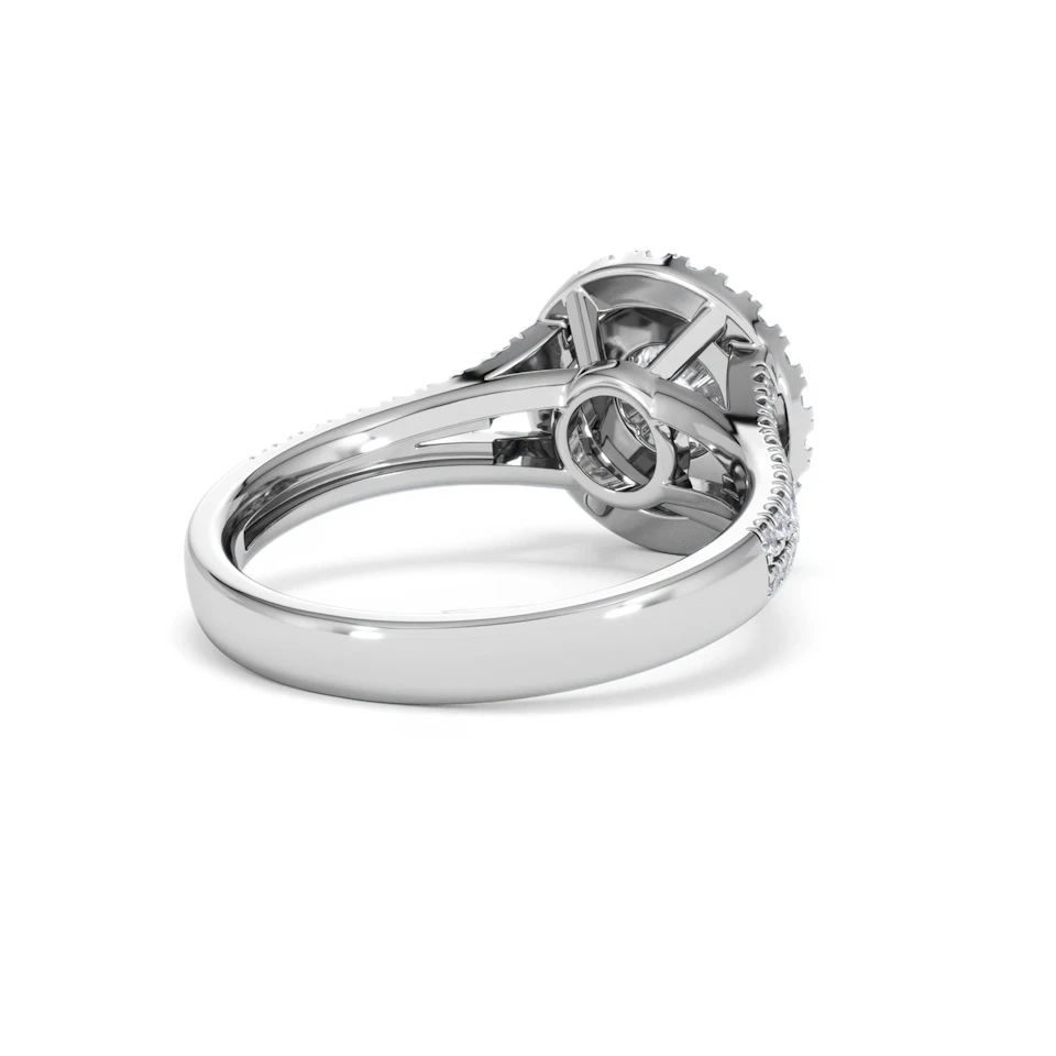 Camilla Diamond Halo Engagement Ring in Platinum 1.15ct G/SI2