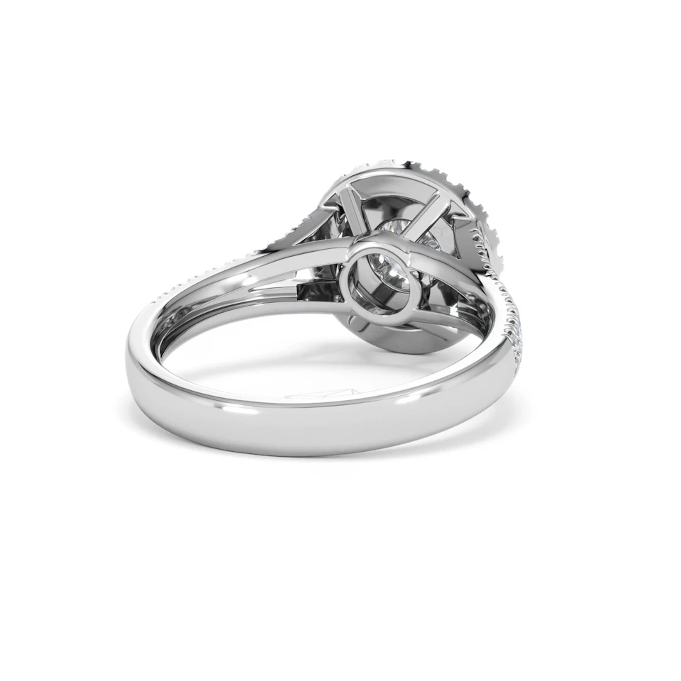 Camilla Diamond Halo Engagement Ring in Platinum 1.15ct G/SI2