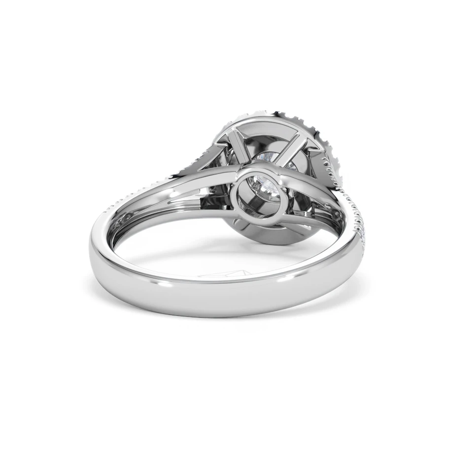 Camilla Diamond Halo Engagement Ring in Platinum 1.15ct G/SI2